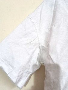 White Cropped boxy Tee