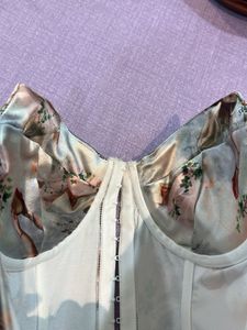 Imported Satin Silk Designer Corset Top