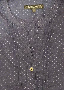 Woodland Blue Polka Top (M)