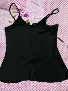 Black Lace-Up tank