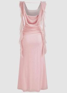 Littlebox Elegant Pink Ruffle Detail Dress