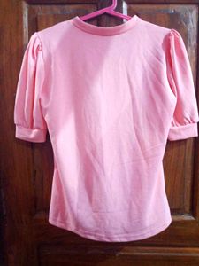 🌸 Elegant pink puff sleeve top ✨