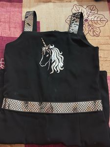 Sparkling Unicorn Black middy