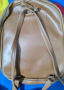 Cute Brown Backpack with Bow Detail