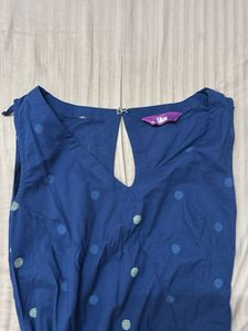 Blue Polka Dot Kurta Set