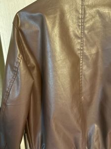 Brown Faux Leather Jacket