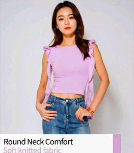 "Myntra cute Lilac Knit Top – MRP ₹1299 -Brand Ne
