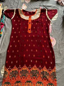 Maroon Ethnic Kurta