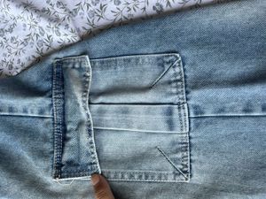Washed Blue Cargo Jeans