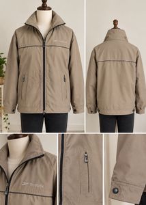 Men's Beige Full Sleeve Jacket