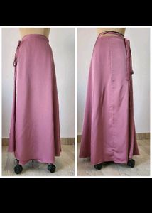 Elegant Pink Maxi wrap Skirt