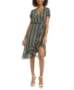 4929. Chic Wrap Dress with Ruffle Detail