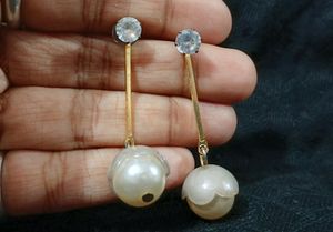 Pearl &amp; Stone Earring