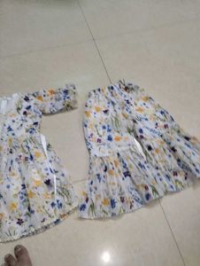 Cute Floral Print Kurta Set