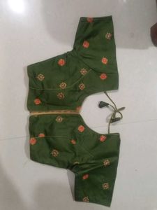 Elegant Embroidered Green Blouse