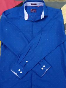 Men's Cream Polka Dot Button-Down Shirt