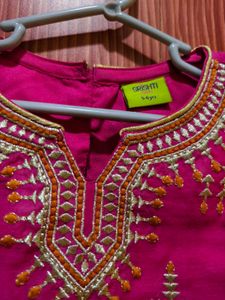 kids pink orange lehenga set