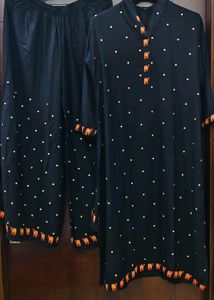 Stylish Black Kurta with Plazo Set
