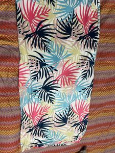 Tropical Print Sleeveless Dress