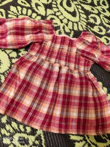 Cute Plaid Smocked Top