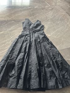Elegant Black Embroidered Gown