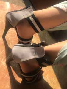 Striped Heels