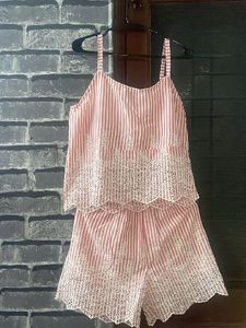 Baby Pink Striped Coord Set