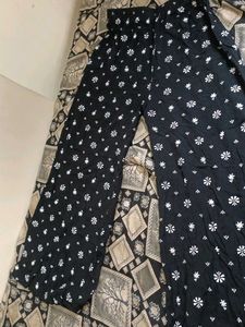 Flowy Black Printed Palazzos