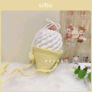 Crocheted Ice Cream Cone Bag