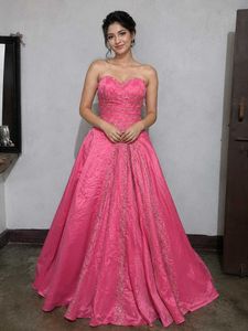 Stunning Pink Embellished Gown