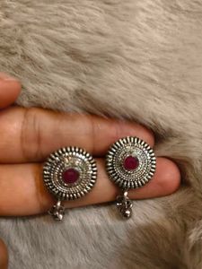 Oxidized Silver Choker &amp; Earring Set