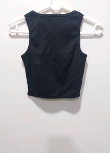 Black Crop Tank Top