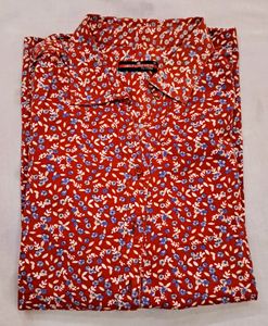 Forever By COBB Shirt Floral Print Puffed Shoulder