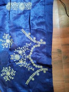 Semi Stiched Navy Blue Lehnga Choli