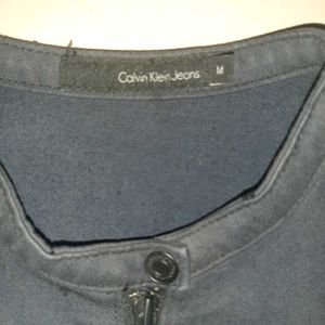 💎 Runway Chic Calvin Klein Denim Zip-Front Dress