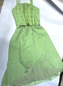 Light Green Embellished Gown