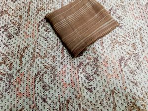 🇳🇿💫🎀Elegant Brown &amp; Beige Printed Saree