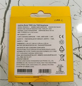 Realme Buds T200 Lite Earbuds