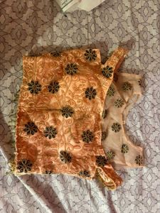 Beautiful Peach Lehenga Choli Set