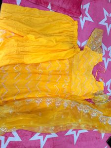 Vibrant Yellow Kurta Set with Dupatta