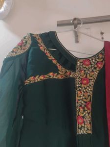 elegant embroidered anarkali with dupatt