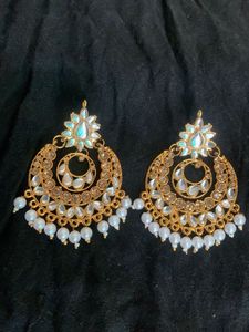 Exquisite Gold Jhumka Earrings with Pearls