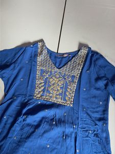 Embroidered Blue Kurti