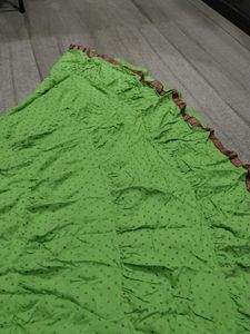 Bright Green Printed Ethnic Skirt
