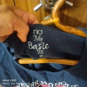 Blue 'Never Without Flowers' T-Shirt