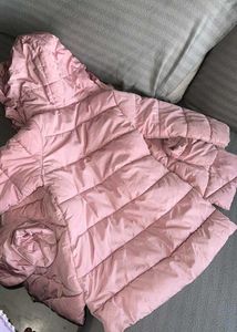 Pink Padded Jacket with Hood