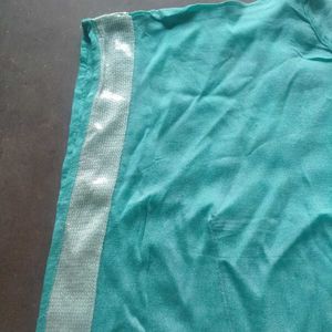 Teal Ombre Sequined Tunic Top