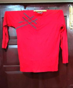 Men's Long Sleeve Blue and Red T shirts