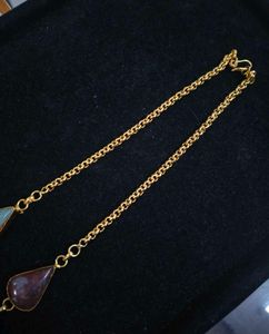 Real Crystal Gemstone Statement Necklace
