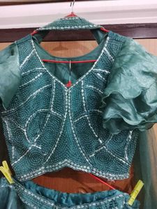 Stunning Teal Lehenga Choli Set